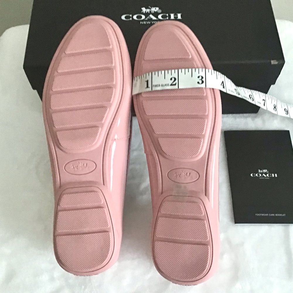RARE COACH Pink Patent Leather Loafers Shoes New In Box - Picture 8 of 11